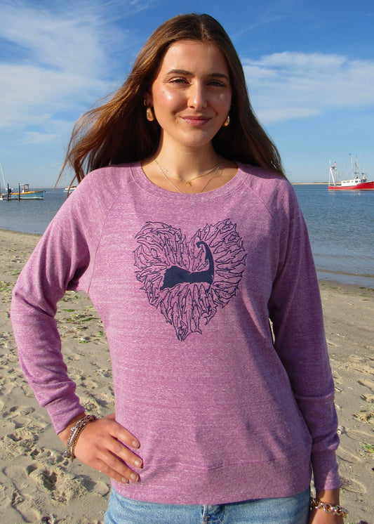 Shark Heart Purple Pullover