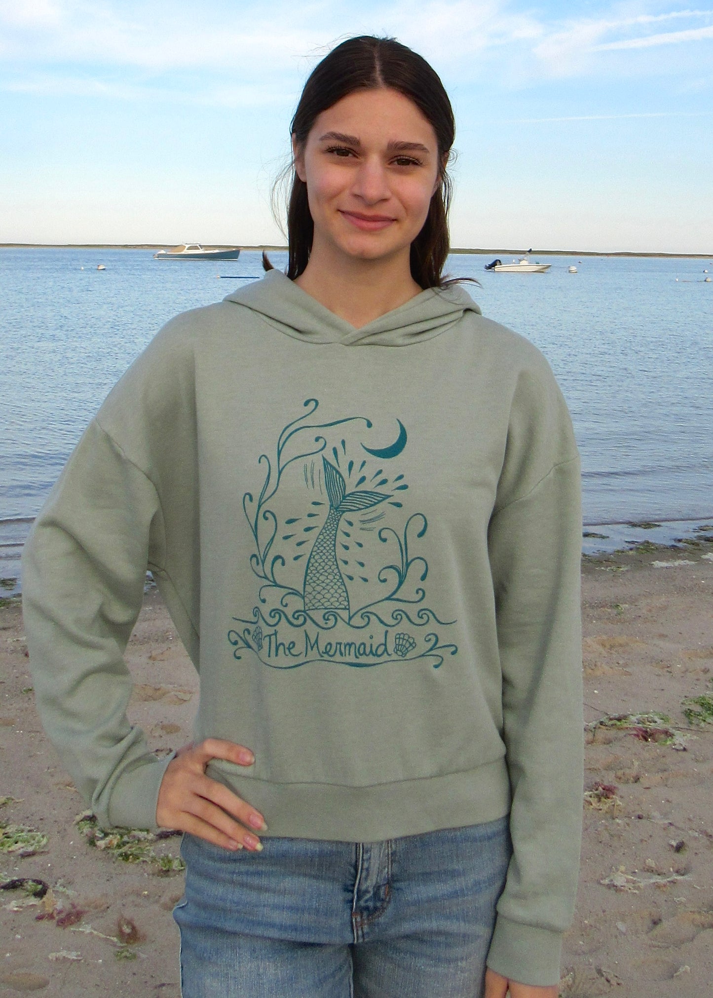 Mermaid Splash Cropped Hoddie
