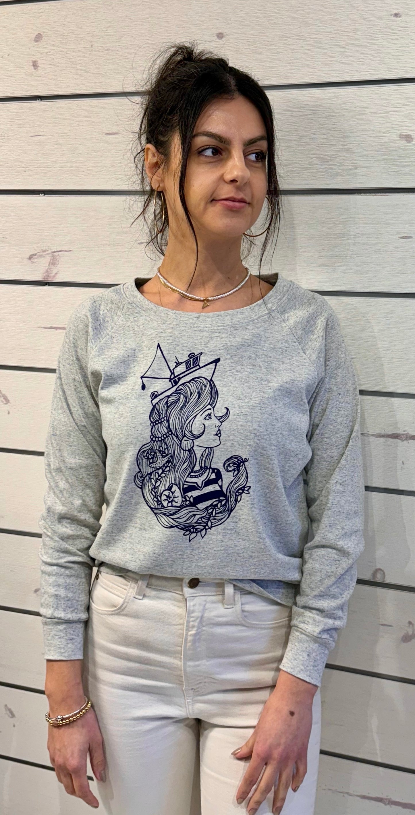 Figure Head Light Grey Pullover