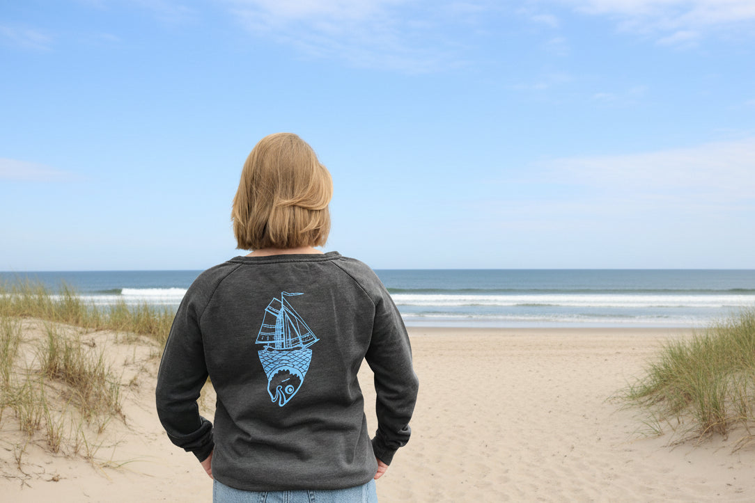 Life Comes In Waves Fleece Pullover - NEW!