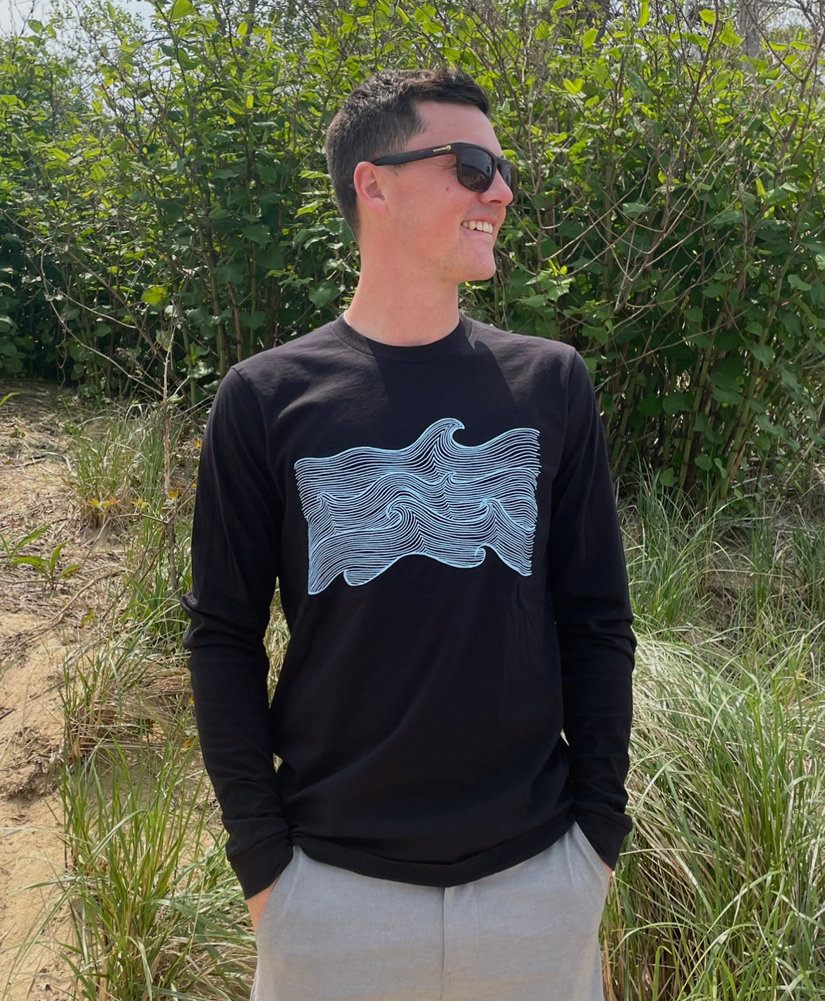 Life Comes In Waves Long Sleeve Tee