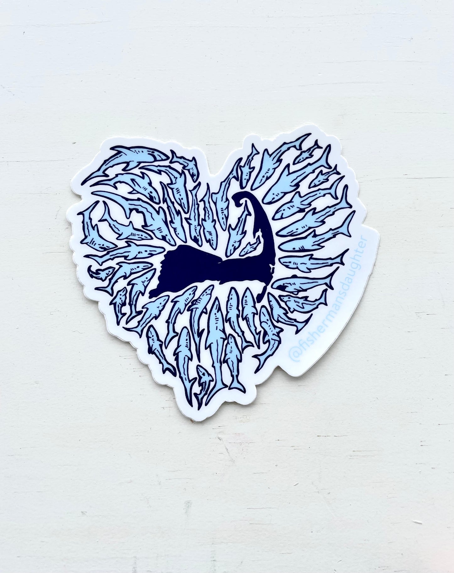 Sticker: Matte Shark Heart