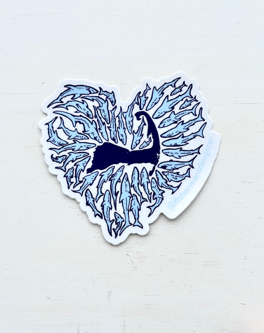 Sticker: Matte Shark Heart