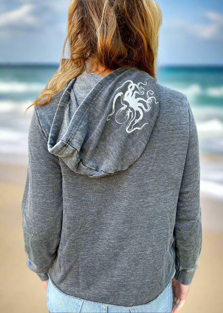 Life Comes in Waves Hoodie w/ Octopus - BESTSELLER