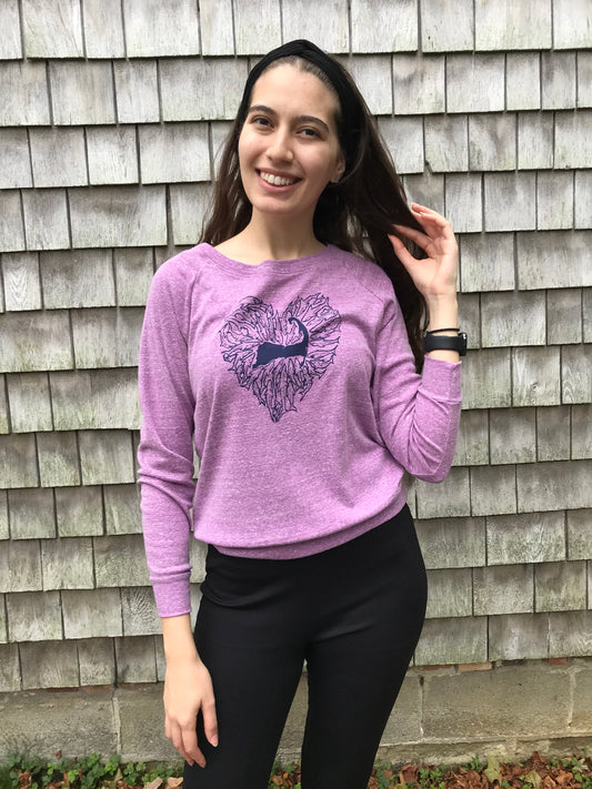 Shark Heart Purple Pullover