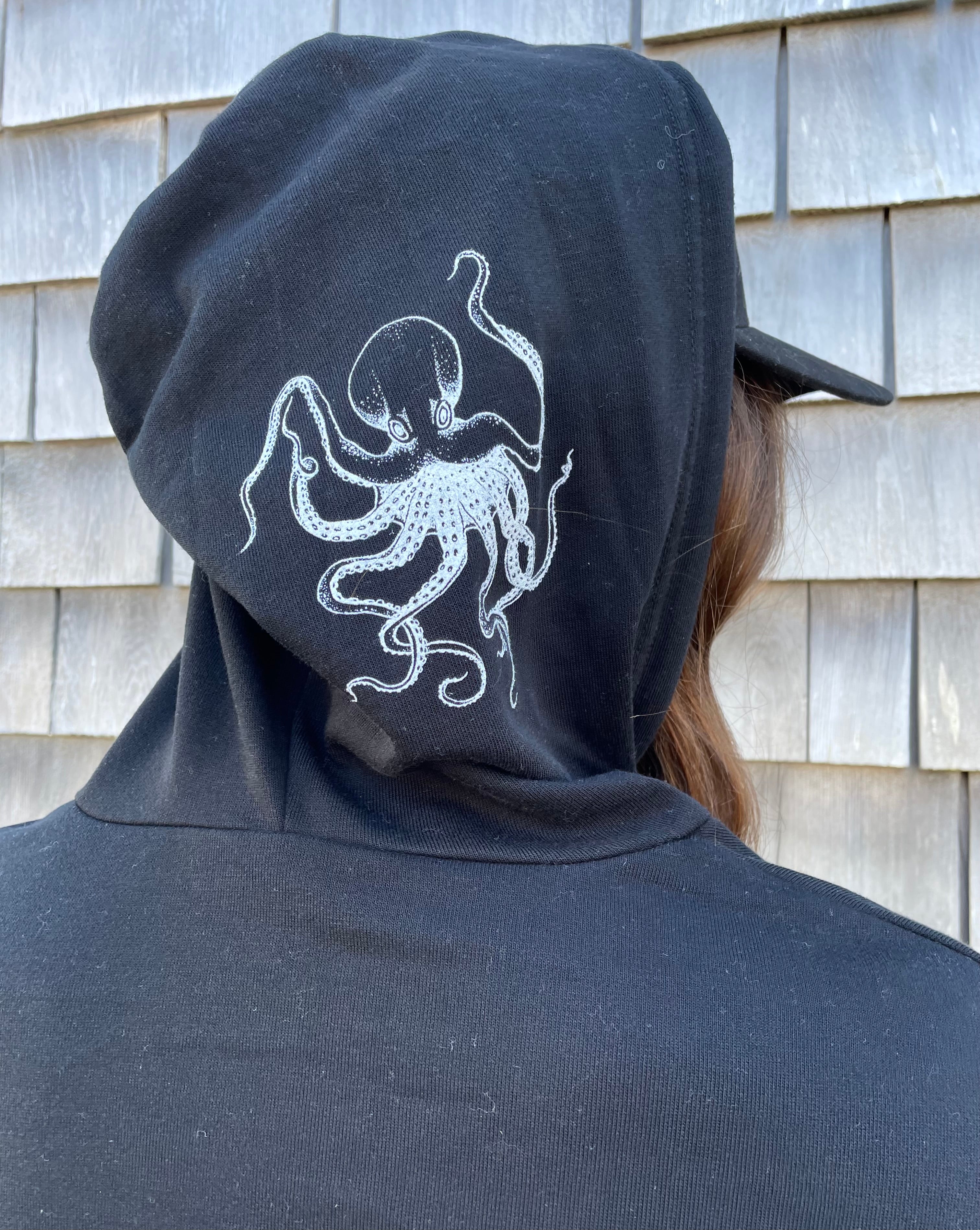 Life Comes in Waves Hoodie w Octopus