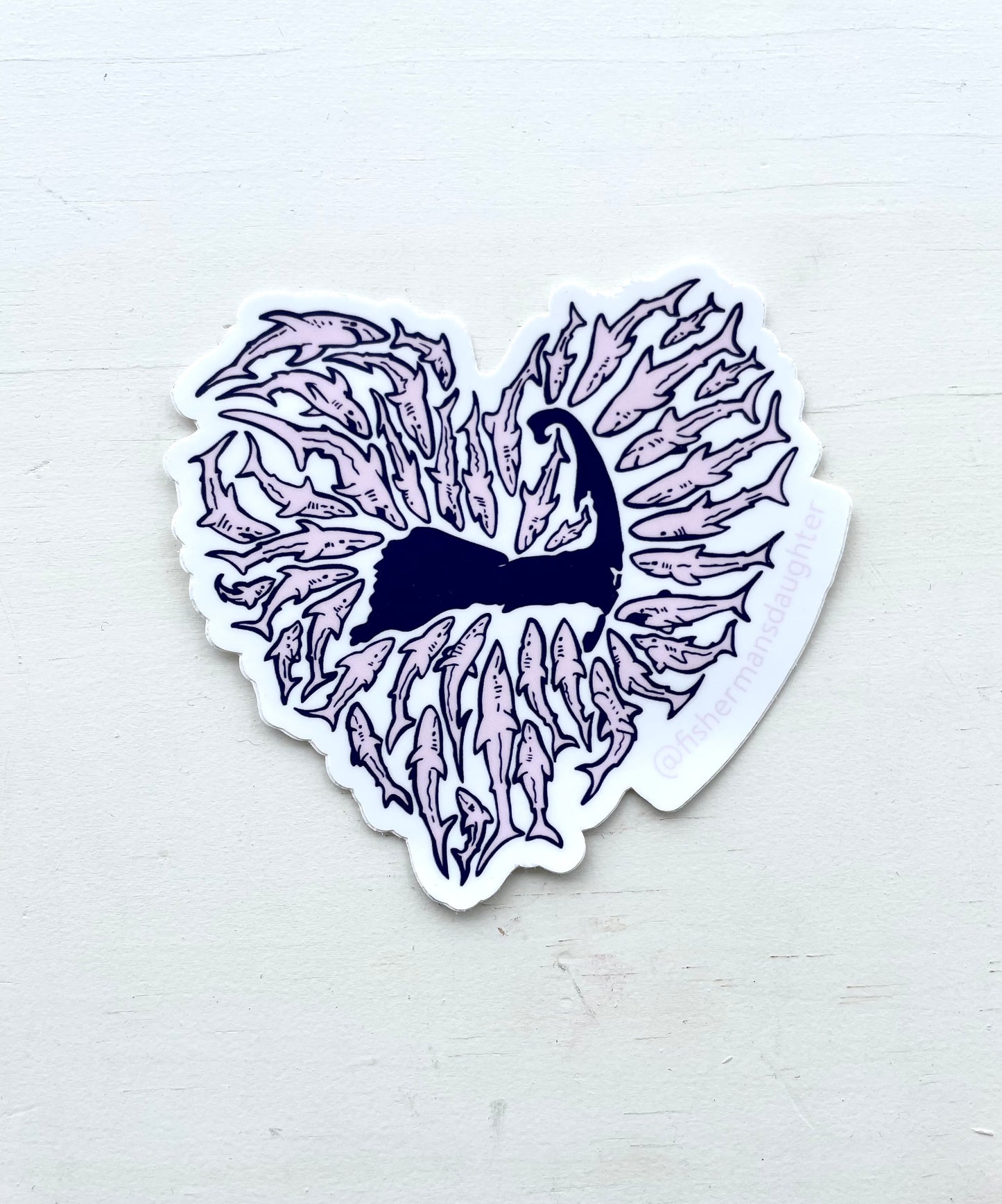 Sticker: Matte Shark Heart