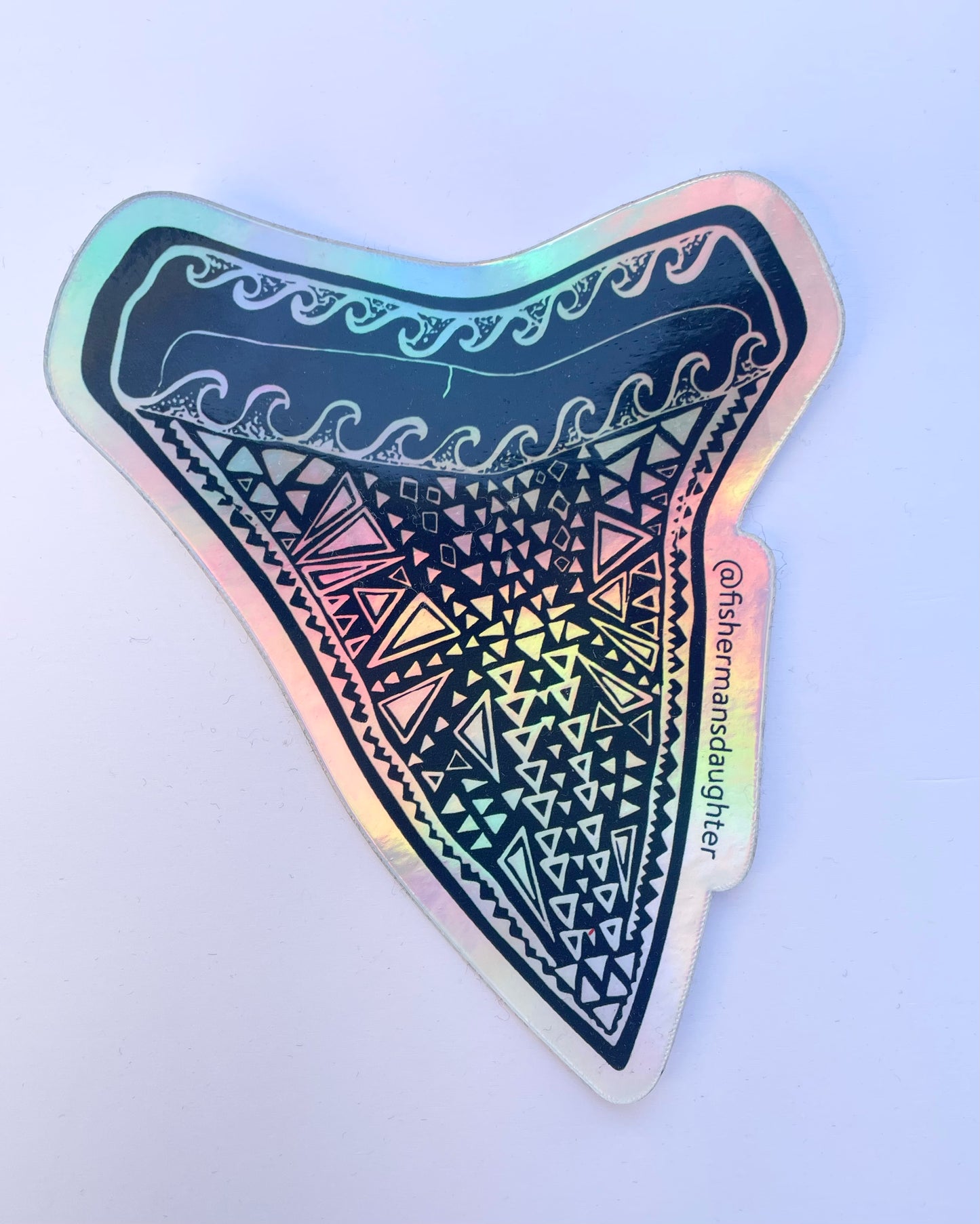 Sticker: Holographic Shark Tooth